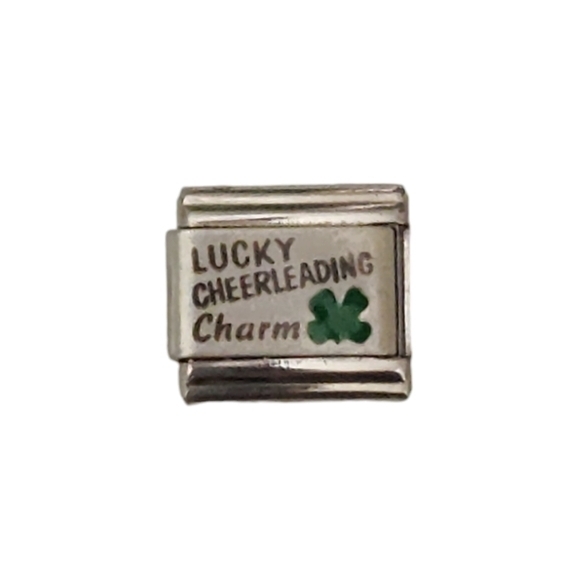 Italian Charmlink‎ Lucky Cheerleading Charm🍀 for Charm Bracelet 9mm - Picture 1 of 7